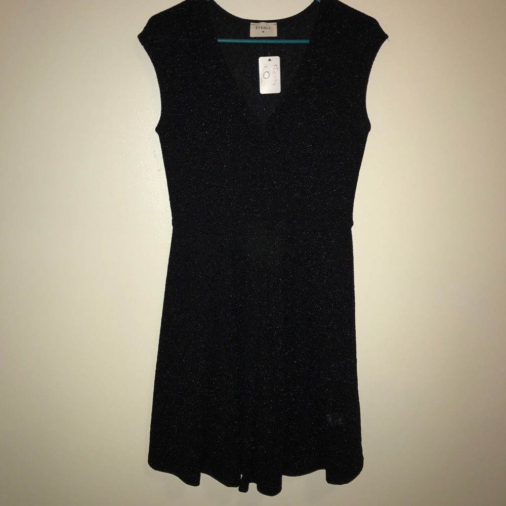 NWT Black Glitter Dress, Size M